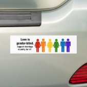 Bumpersticker huwelijksgelijkheid (Op auto)