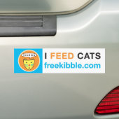 Bumpersticker "I Feed Cats" (Op auto)