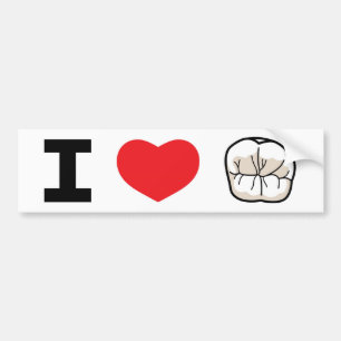 Bumpersticker "I HOVE TEETH"
