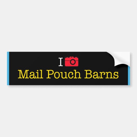 bumpersticker: "I Photography Mail Pouch Barns" Bumpersticker (Voorkant)