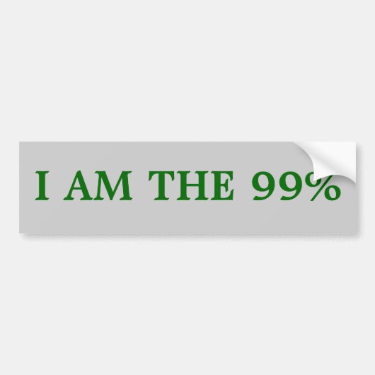 Bumpersticker: Ik ben de 99% Bumpersticker (Voorkant)