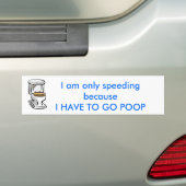 (BUMPERSTICKER) Ik ga alleen maar te snel omdat... Bumpersticker (Op auto)