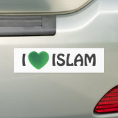 Bumpersticker - Ik hou van Islam (Op auto)