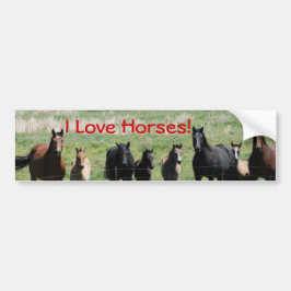 Bumpersticker - Ik hou van paarden!