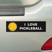 Bumpersticker: Ik hou van Pickleball Bumpersticker (Op auto)
