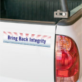 Bumpersticker "Integriteit terugbrengen" (Op Truck)