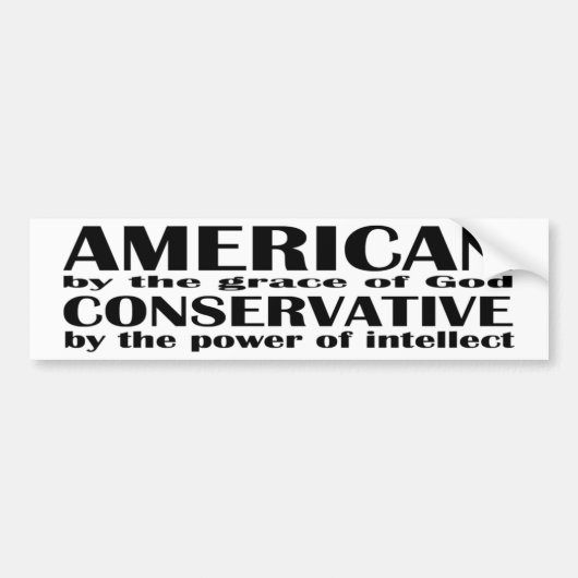 bumpersticker - intellectueel amerikaans conservat (Voorkant)