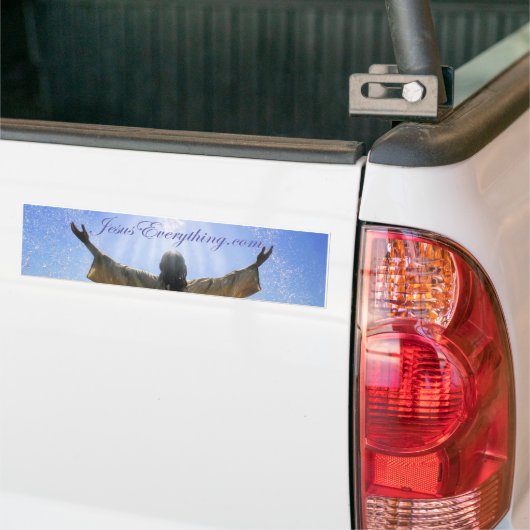Bumpersticker "Jesus Alles" (Op Truck)