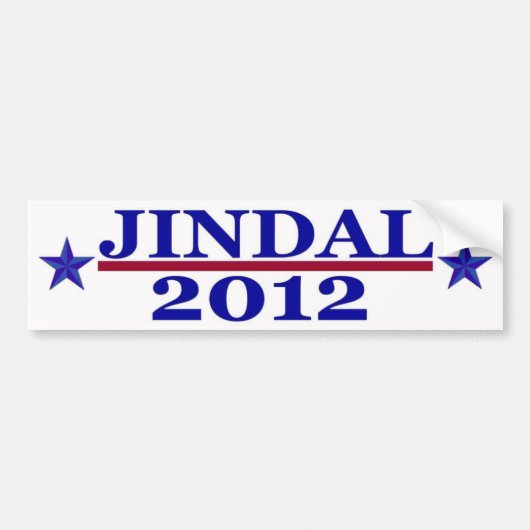Bumpersticker Jindal 2012 (Voorkant)