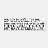 Bumpersticker - John 3:16 (Voorkant)