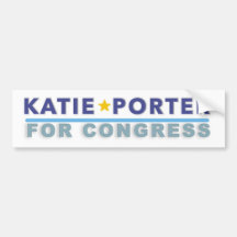 Bumpersticker Katie Porter voor het Congres