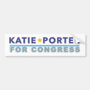 Bumpersticker Katie Porter voor het Congres