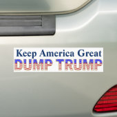 Bumpersticker Keep America Great Dump Trump (Op auto)