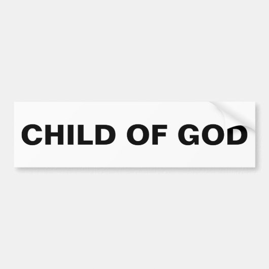 Bumpersticker "Kind van God" (Voorkant)