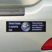 Bumpersticker klimaatverandering (Op auto)