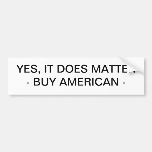 BUMPERSTICKER - KOPEN AMERIKAANS (Voorkant)