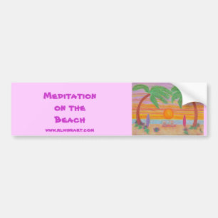 Bumpersticker - Meditatie op het strand