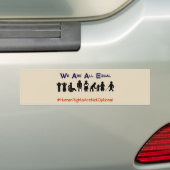 Bumpersticker mensenrechten (Op auto)