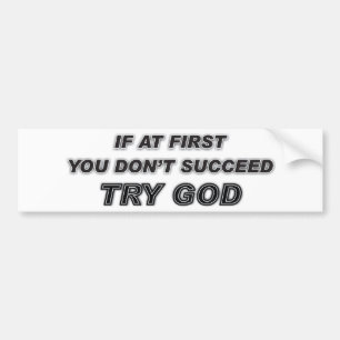 Bumpersticker met christelijke spreuk