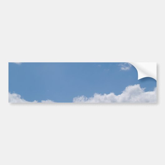 Bumpersticker met de achtergrond van Cloudy Blue S (Voorkant)