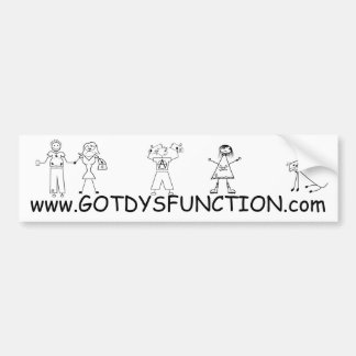 bumpersticker met Dysfunction-website