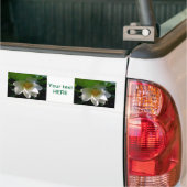 Bumpersticker met fijne witte Lotusventilator (Op Truck)