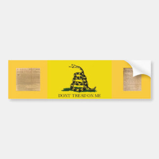Bumpersticker met Gadsen Flag-Dont Tread Over mij