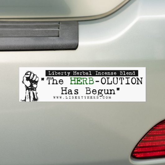 Bumpersticker met Herb-oplossing (Op auto)