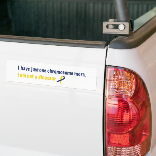 Bumpersticker met het downsyndroom (Op Truck)