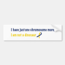 Bumpersticker met het downsyndroom
