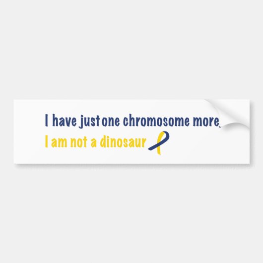Bumpersticker met het downsyndroom (Voorkant)