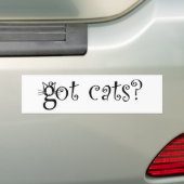 Bumpersticker met katten (Op auto)