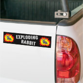 Bumpersticker met konijnen exploderen (Op Truck)