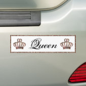 bumpersticker met koningin (Op auto)