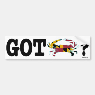 Bumpersticker met maryland Crabs