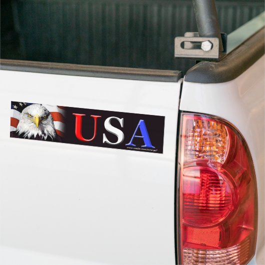 bumpersticker met patriottische "USA Eagle" (Op Truck)