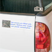 Bumpersticker met plastische verontreiniging (Op Truck)