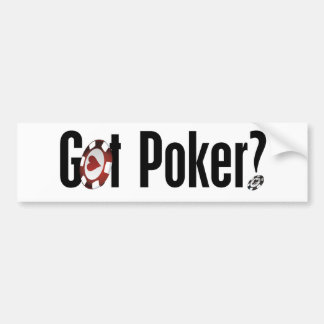 Bumpersticker met poker