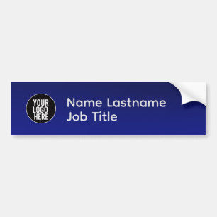 Bumpersticker met professionele naam en logo