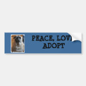 Bumpersticker met pug (Voorkant)