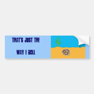 Bumpersticker met roltumbleweed