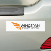 bumpersticker met WINGSPAN-levering (wit) (Op auto)