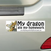 Bumpersticker - Mijn draak op mijn thuiswerk (Op auto)
