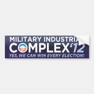 Bumpersticker militair industrieel complex 2012