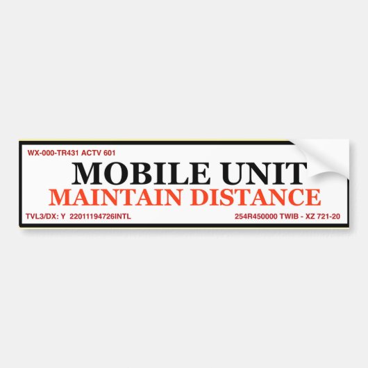 Bumpersticker mobiele eenheid - Tailgate Deterrent (Voorkant)