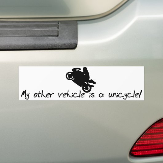Bumpersticker motorfiets (Op auto)