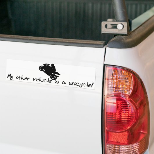 Bumpersticker motorfiets (Op Truck)