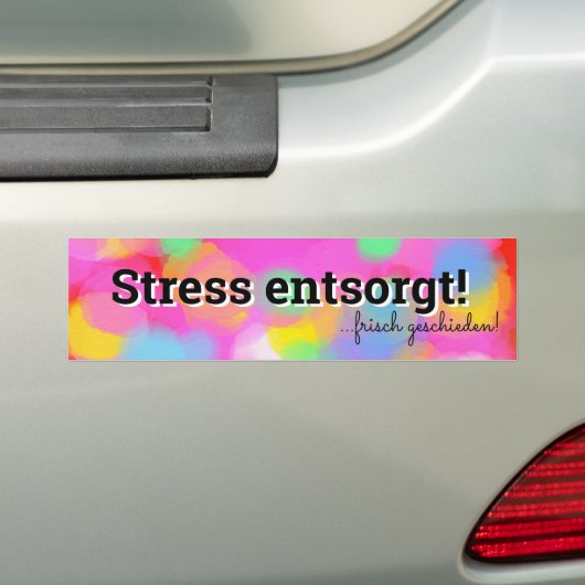 Bumpersticker na echtscheiding (Op auto)