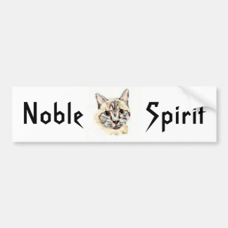 Bumpersticker: "Noble Spirit", tekst van stammen/g Bumpersticker