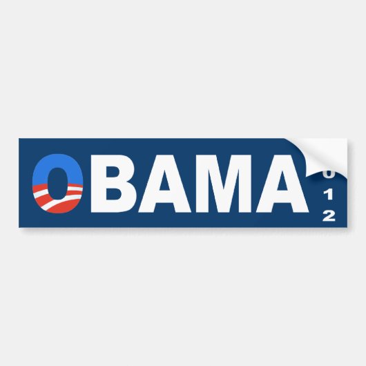 Bumpersticker Obama 2012 (Voorkant)